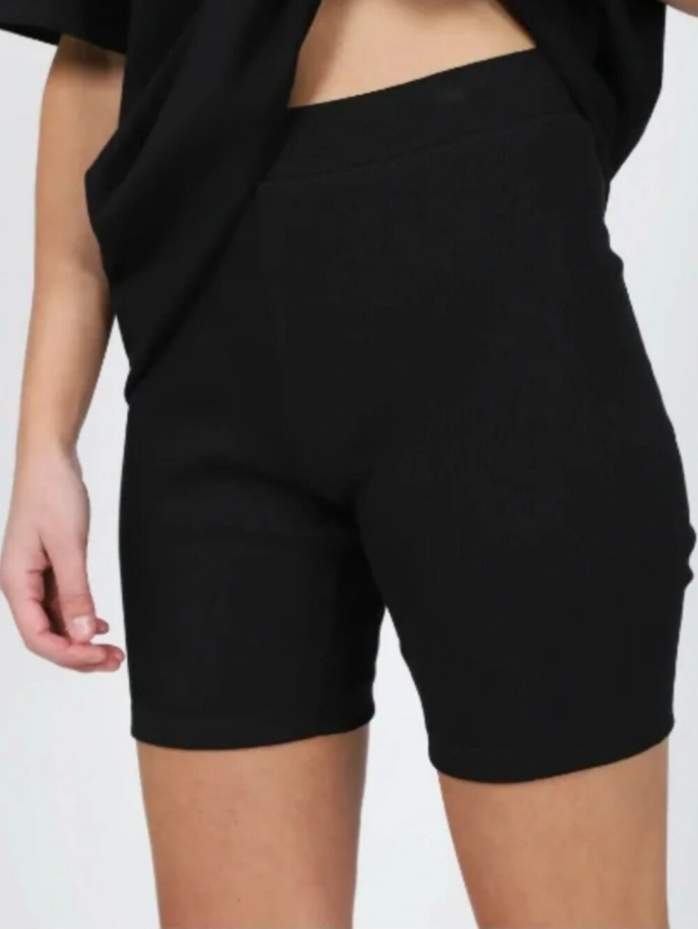 BNWOT - Brunette The Label - Black - Cotton Bike Shorts - Size Sm/Med